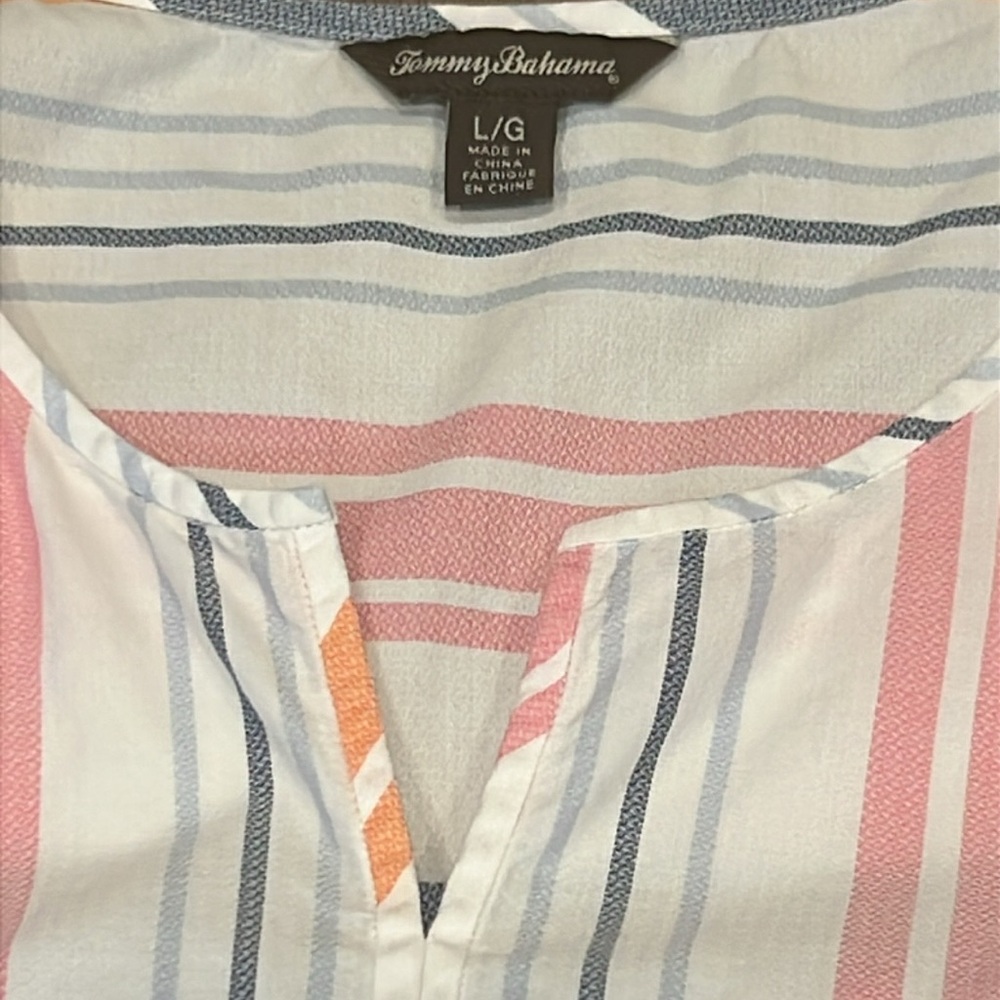 Tommy Bahama Blue and Pink Striped Dress - Picture 7 of 13